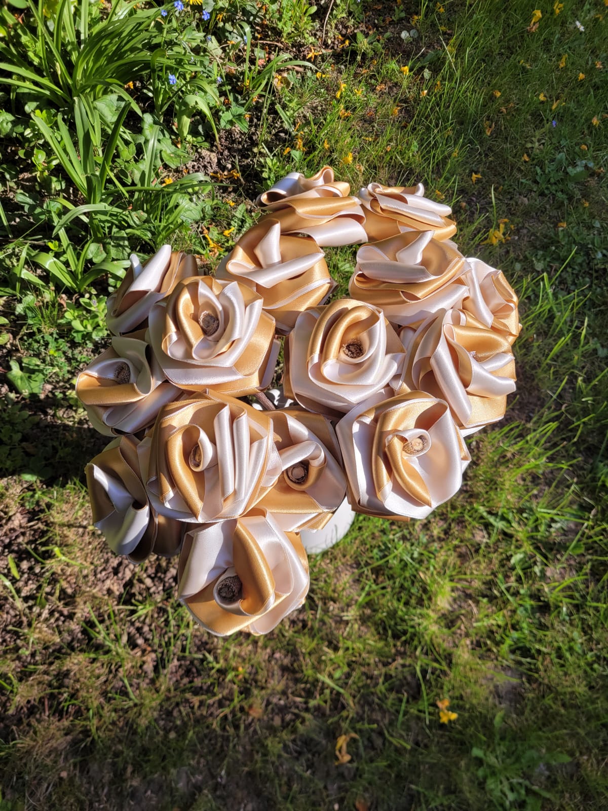 Décoration de mariage : Rose en tissu