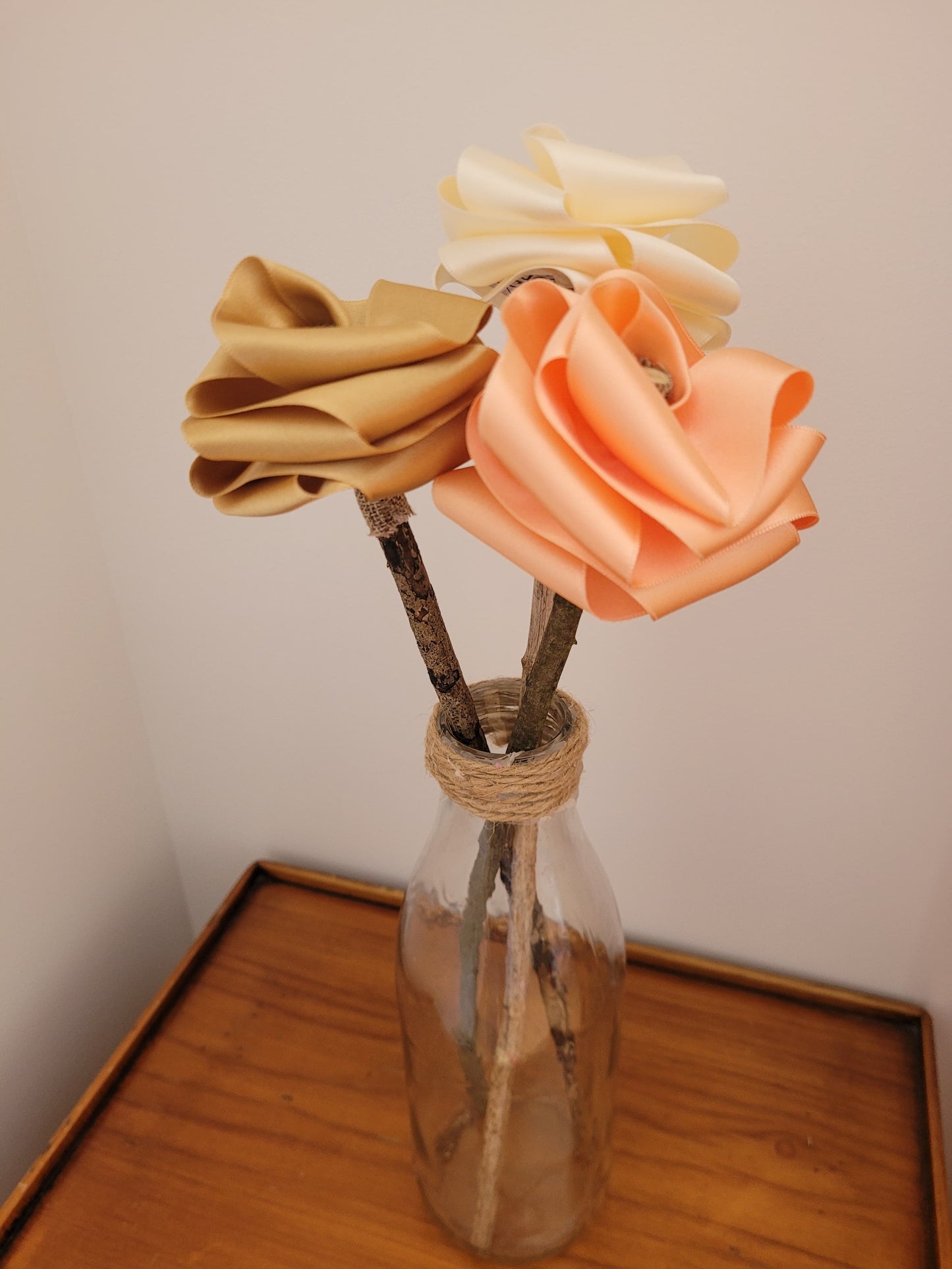Décoration de mariage : Rose en tissu