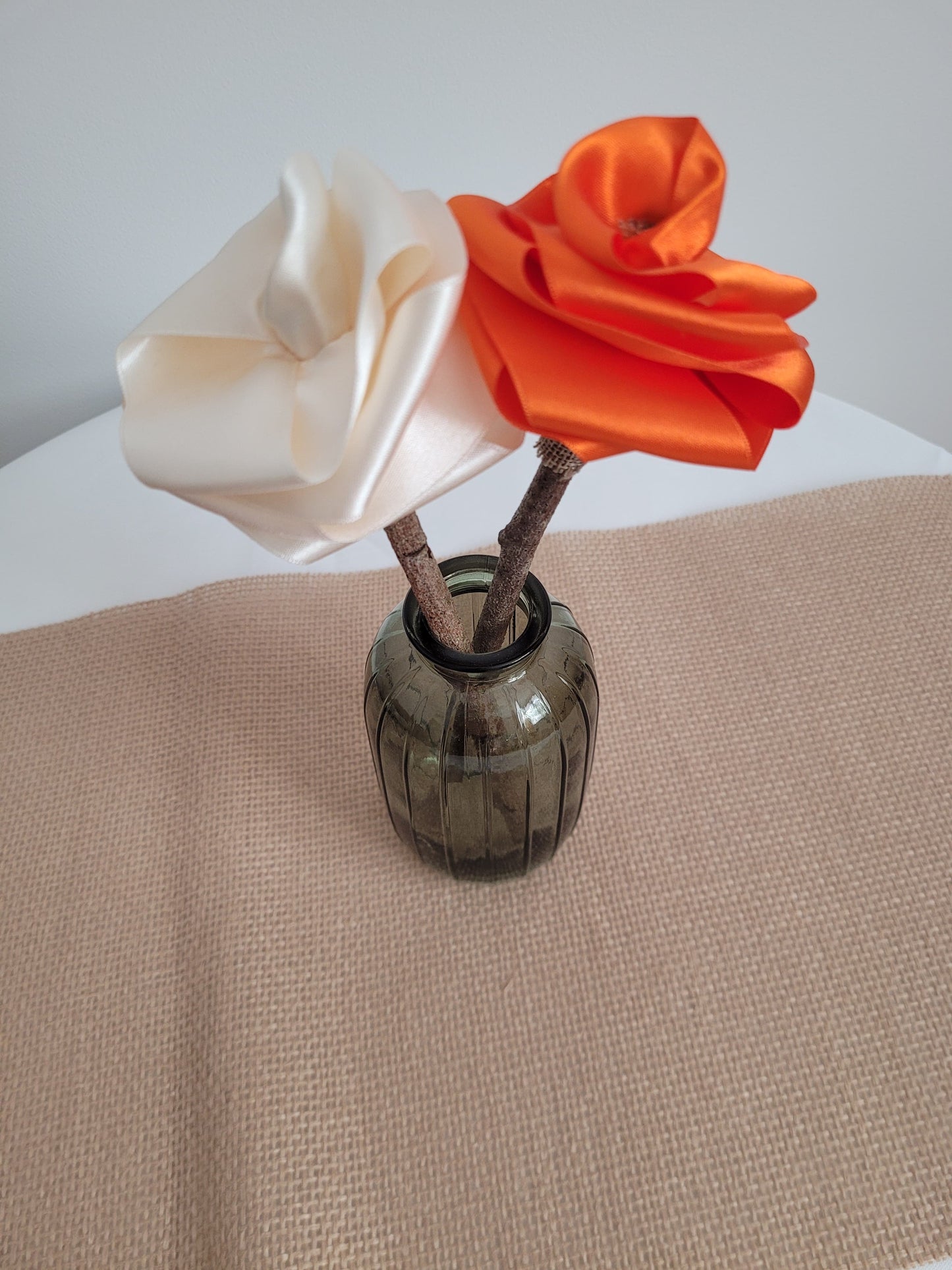 Décoration de mariage : Rose en tissu