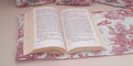 Protège livre en tissu POCHE | Tissu toile de Jouy Rouge