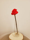 Rose éternelle en satin | Rouge