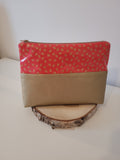Grande trousse -corail et doré