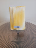 Couvre livre en tissu (livre poche) - Jaune rayé - Lululoma Créations