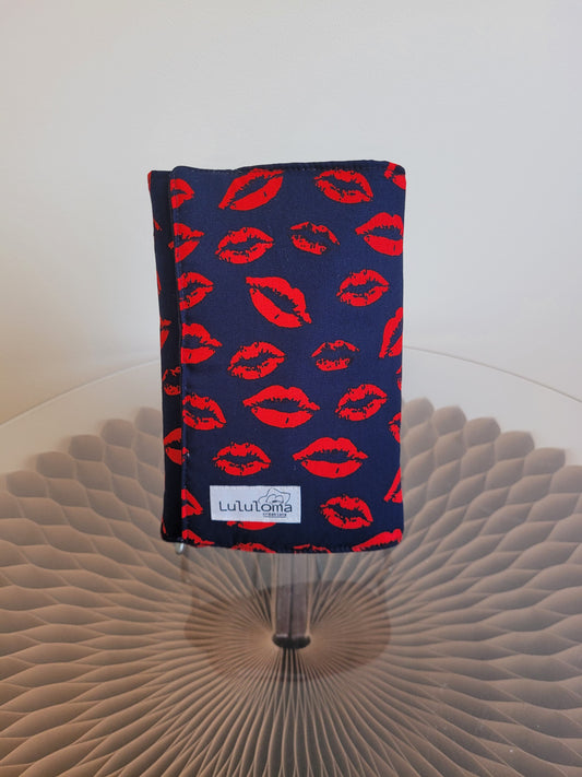 Couvre livre en tissu (livre poche) - Tissu bisous