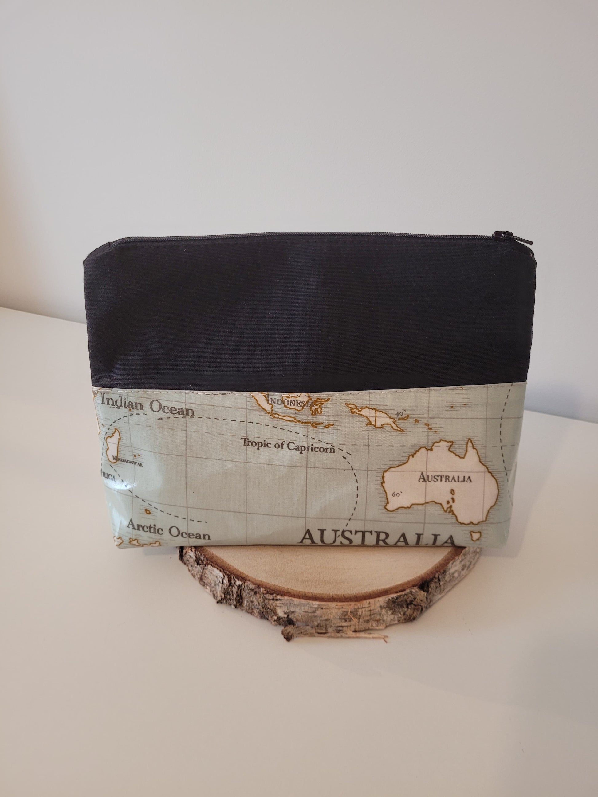 Grande trousse - Carte du monde Asie - Lululoma Créations