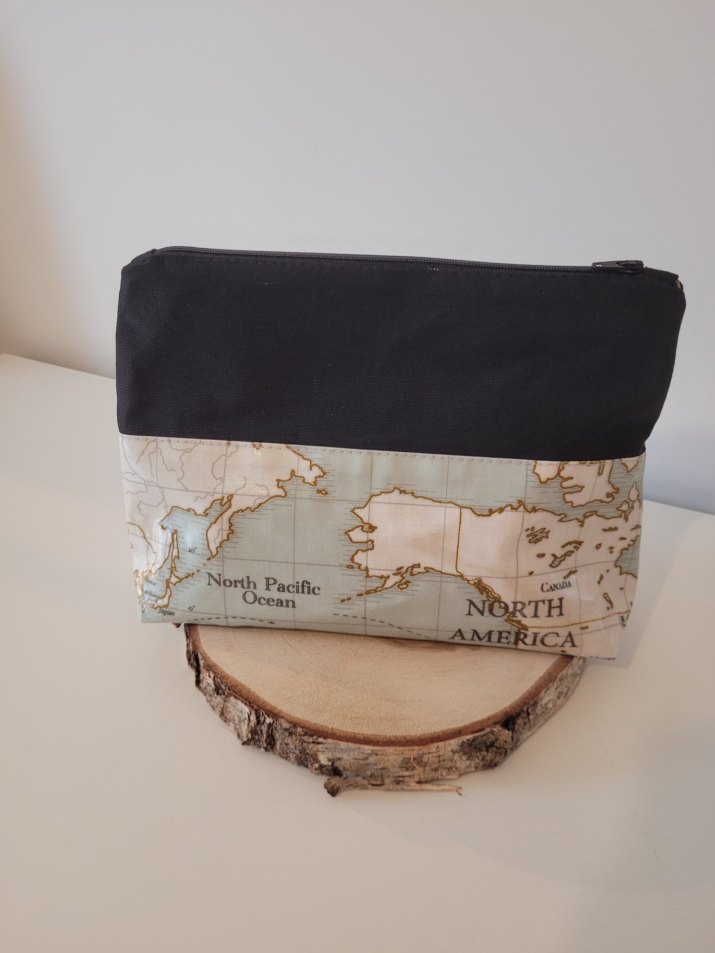 Grande trousse - Carte du monde Australie - Lululoma Créations