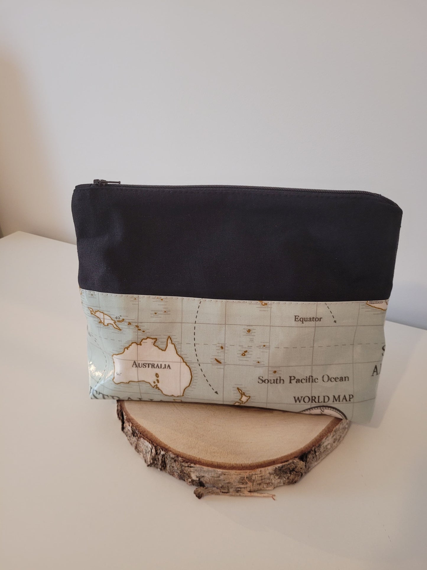 Grande trousse - Carte du monde Australie - Lululoma Créations