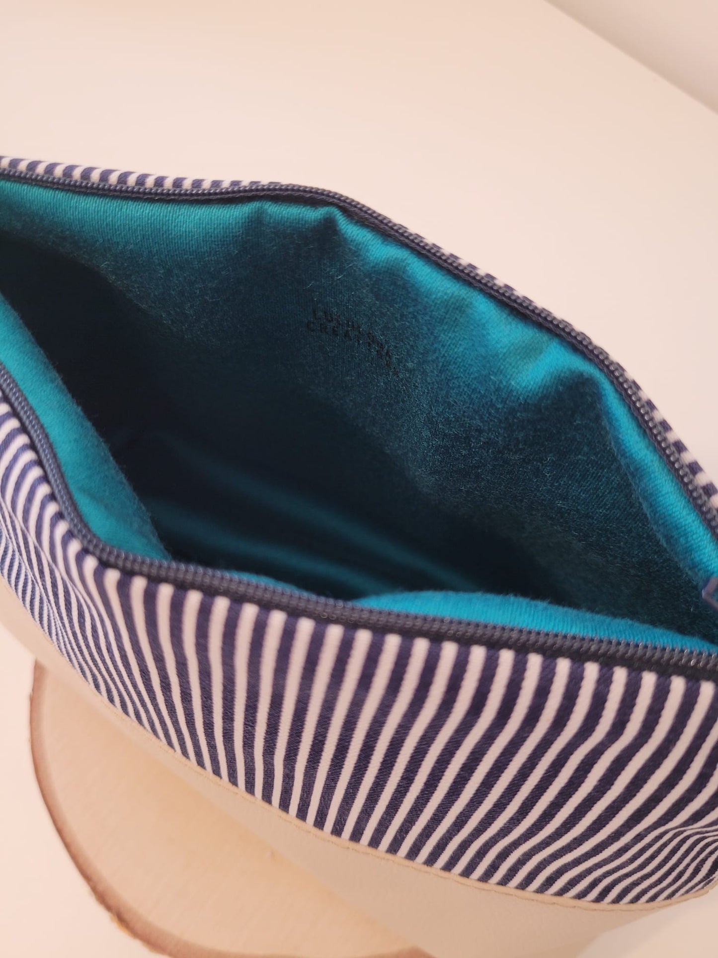 Grande trousse - Motif marin rayé - Lululoma Créations