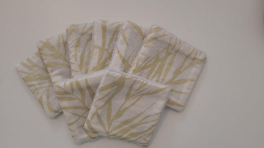 Lingette démaquillante réutilisable - Feuillage doré