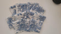 Lingette démaquillante réutilisable - Toile de Jouy bleu