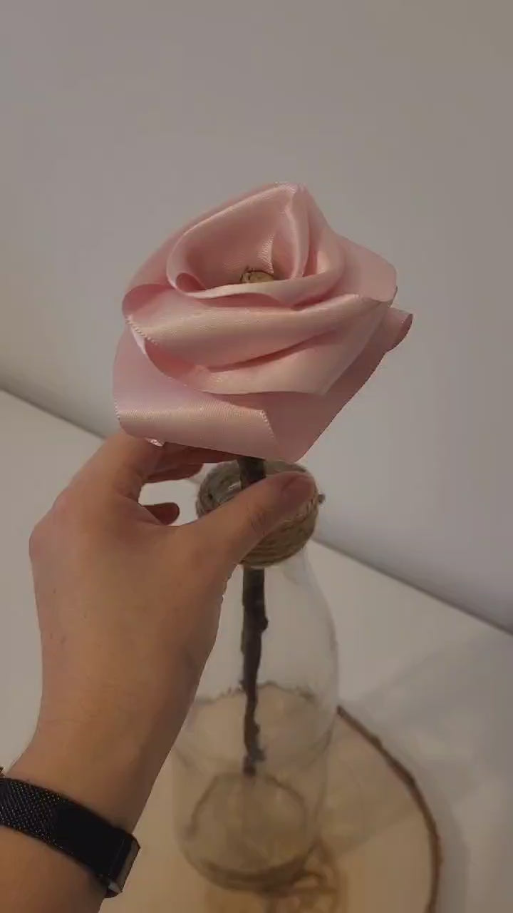 Fleurs tissu - rose acidulé - fleurs artificielle - fleurs roses éternelle