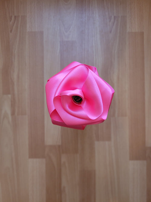 Rose éternelle en satin | Fushia - Lululoma Créations