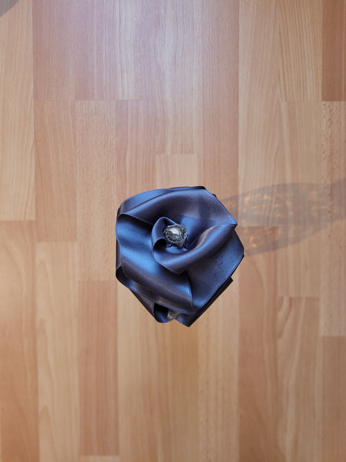 Rose éternelle en satin | Gris - Lululoma Créations