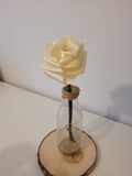 Rose éternelle en satin | Ivoire - Lululoma Créations
