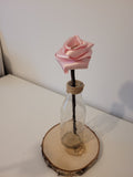 Rose éternelle en satin | Rose acidulé - Lululoma Créations