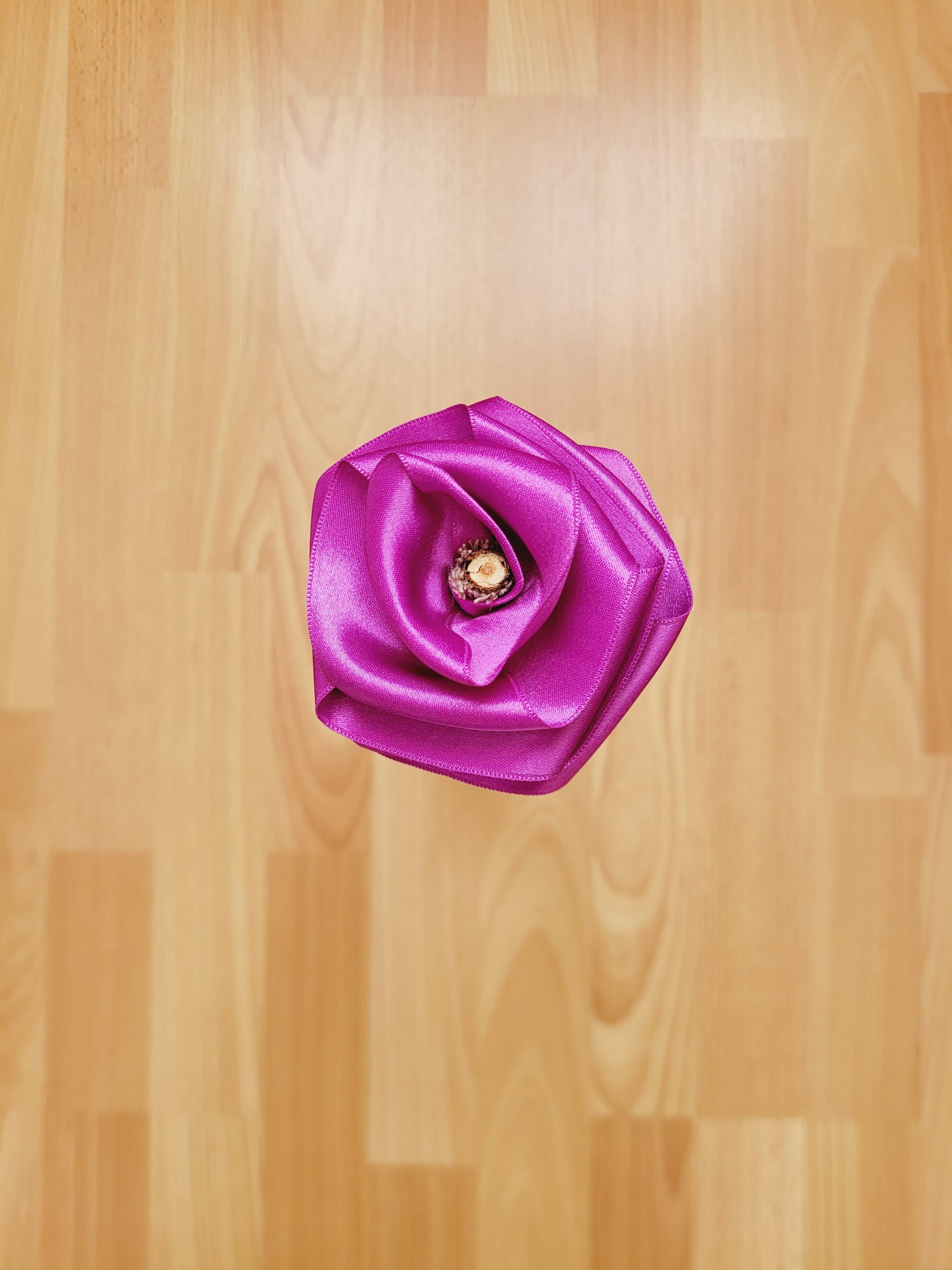 Rose éternelle en satin | Violet - Lululoma Créations