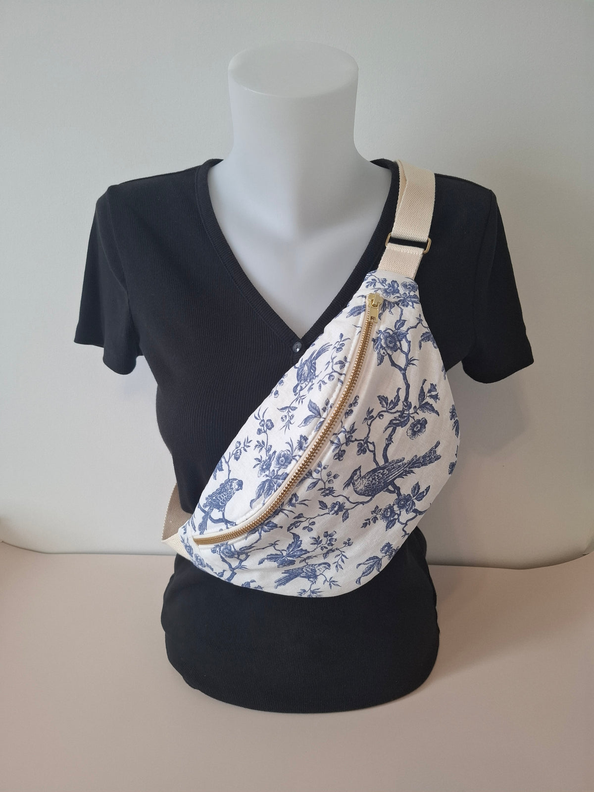 Sac banane |Toile de Jouy