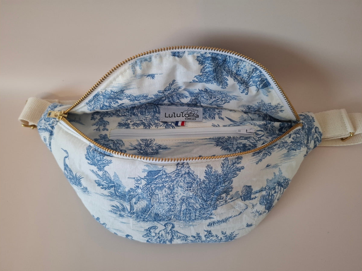 Sac banane |Toile de Jouy